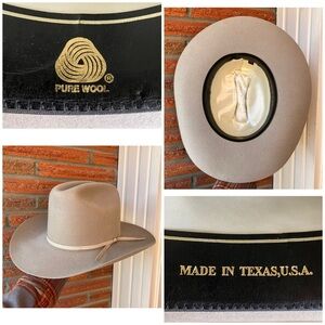 Stetson Stallion Pure Wool Silverbelly Rancher Hat Size 7 1/4